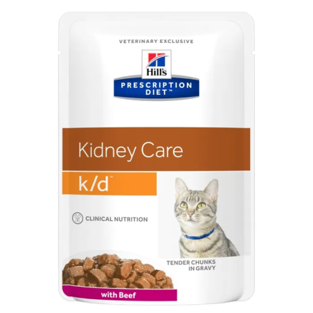 Hill's Prescription Diet K/D Kidney Care Bocconcini Manzo Per