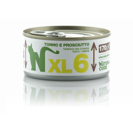 Natural code xl 6 gatto tonno e prosciutto 170 gr