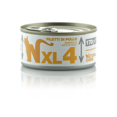 Natural code xl 4 gatto filetti di pollo 170 gr