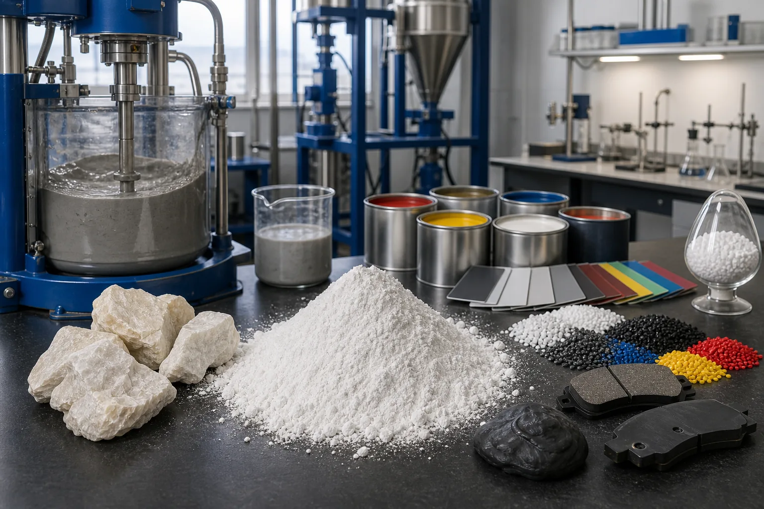 Barite powder and its main industrial applications