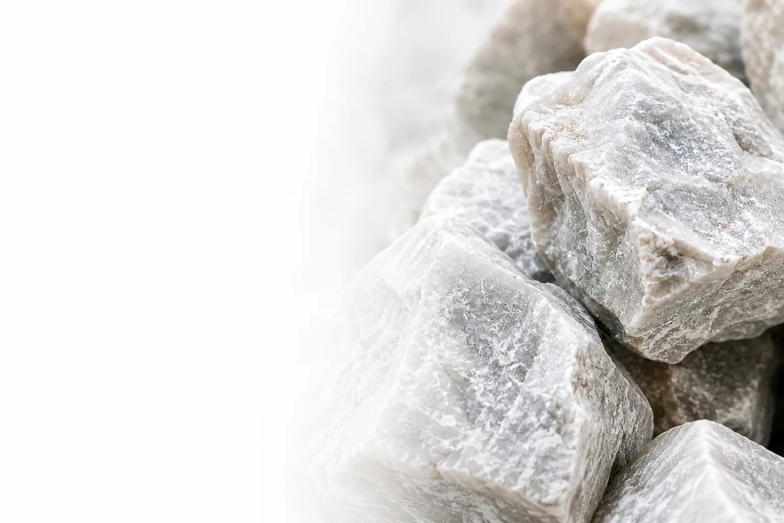 Natural crystalline barite stone