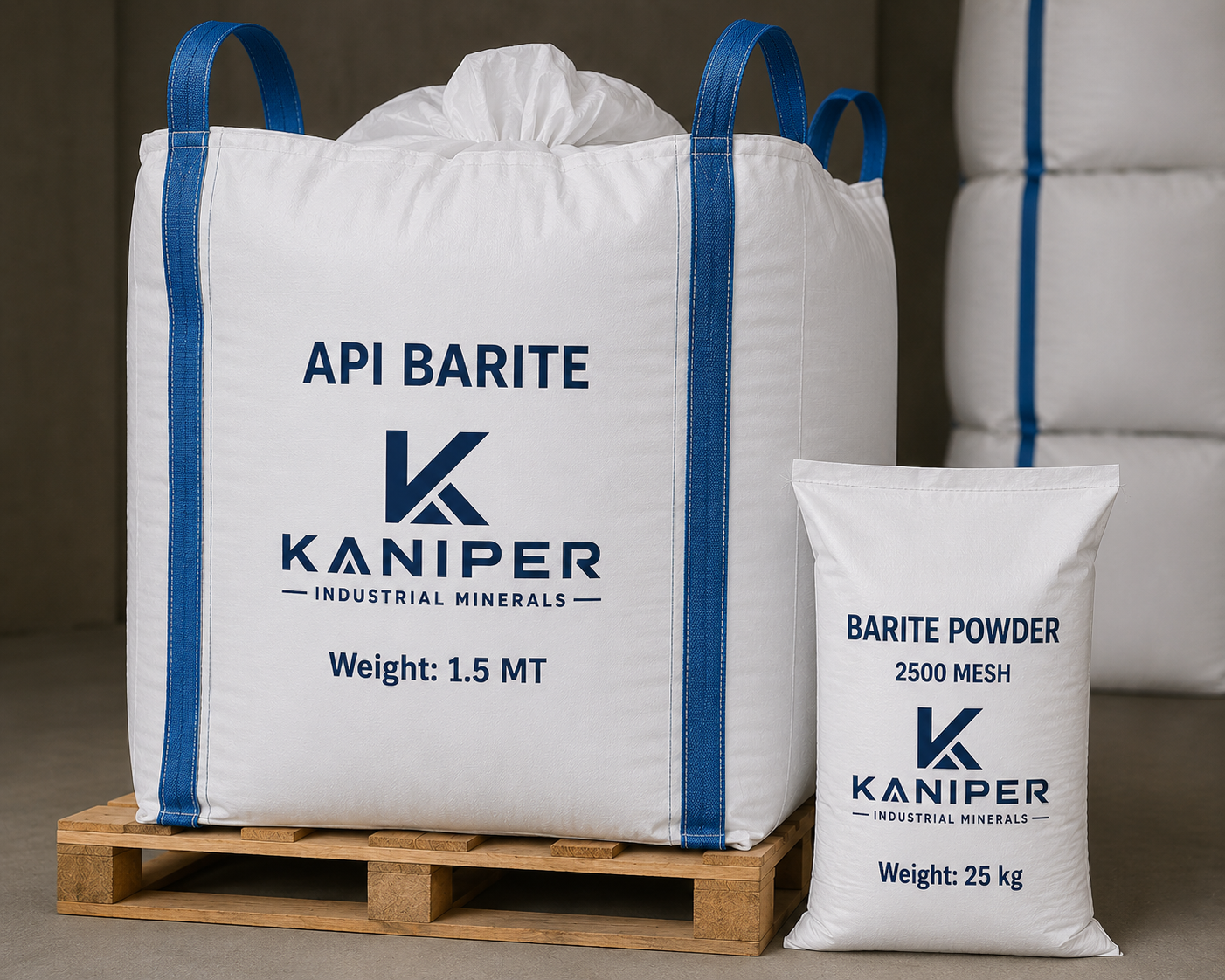 Kaniper barite packaging
